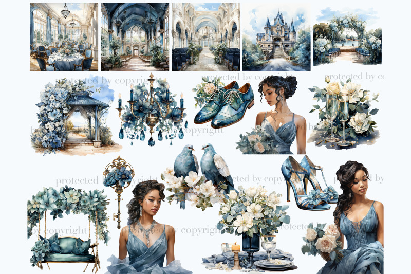 blue-wedding-png-bride-clipart-bundle