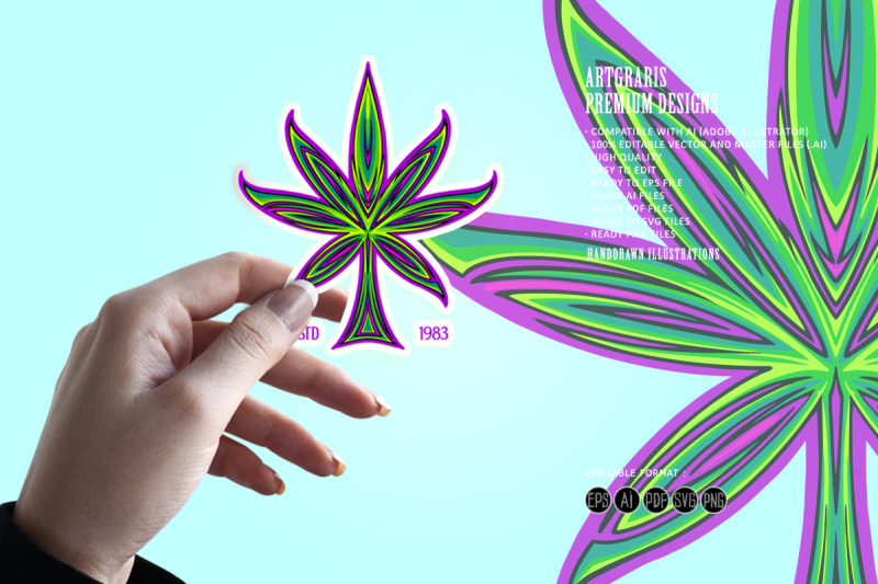 pinstripe-perfection-intricate-design-cannabis-leaf