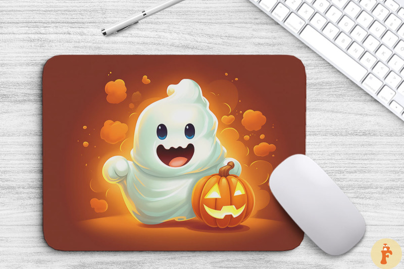 funny-ghost-with-pumpkin-mouse-pad