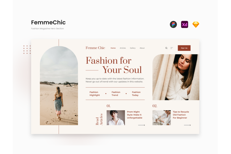 femmechic-beige-brown-elegant-fashion-magazine-website-hero