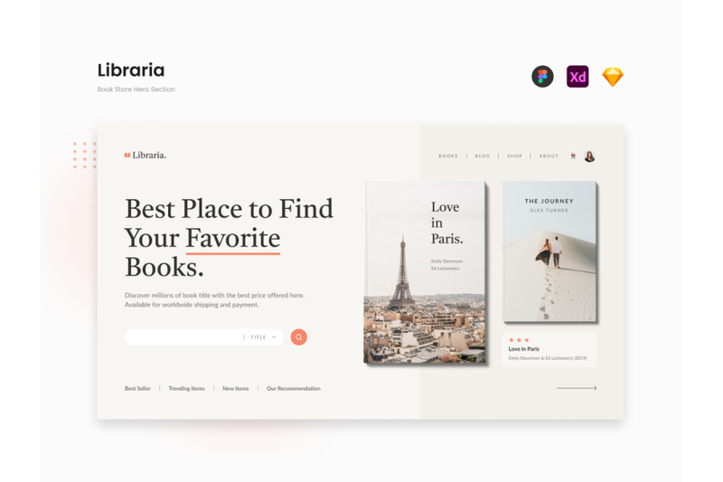 libraria-clean-broken-white-book-store-hero-section