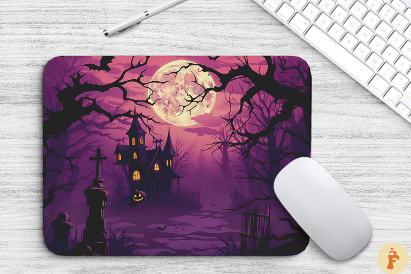 halloween-the-cursed-chateau-mouse-pad