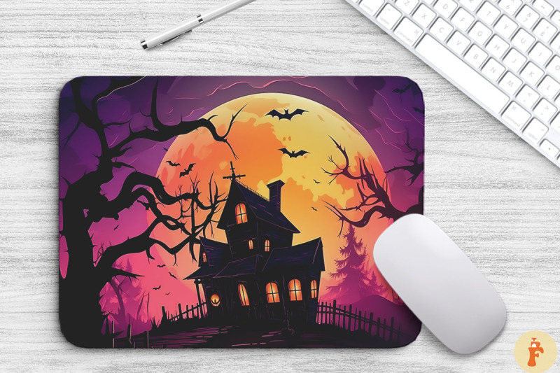 halloween-haunted-house-mouse-pad