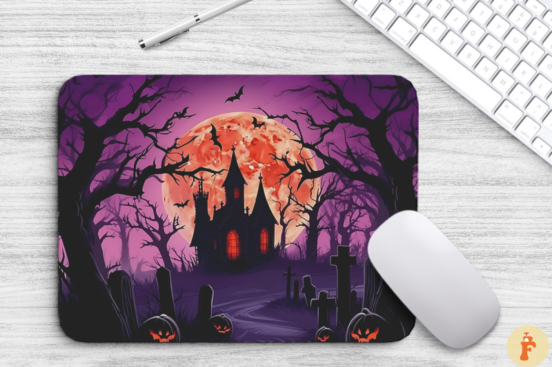 halloween-dreadhaven-castle-mouse-pad