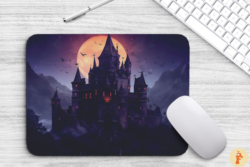 halloween-horror-castle-mouse-pad