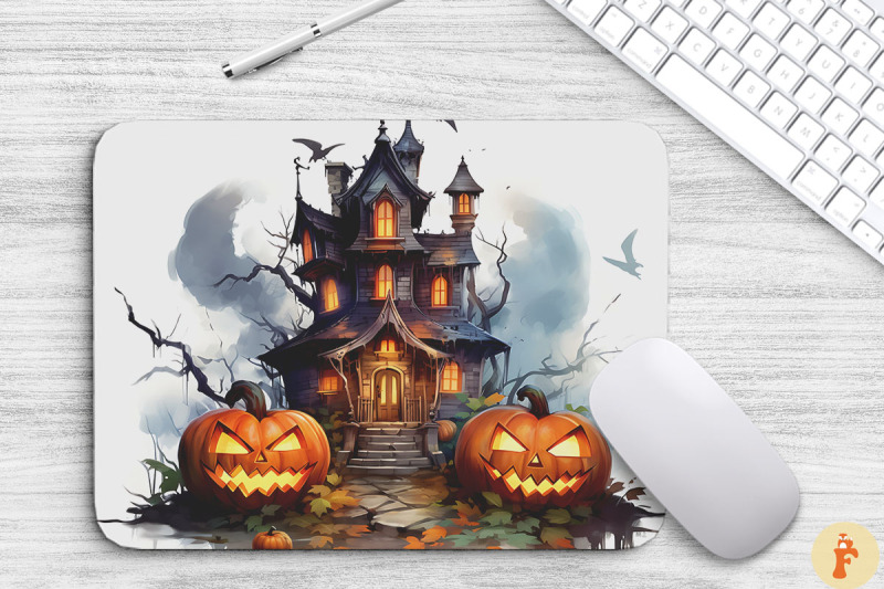 halloween-witchcraft-castle-mouse-pad