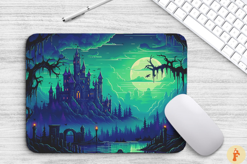 halloween-spooky-castle-mouse-pad