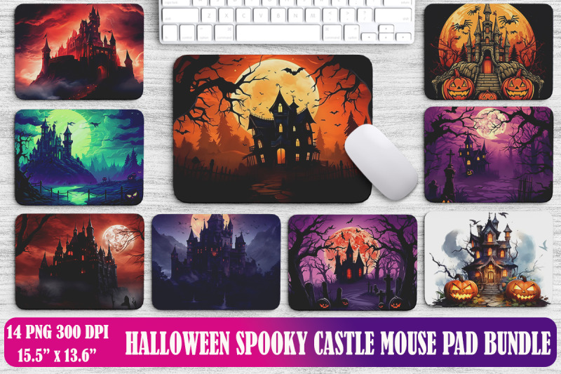 halloween-spooky-nbsp-castle-nbsp-mouse-pad-bundle