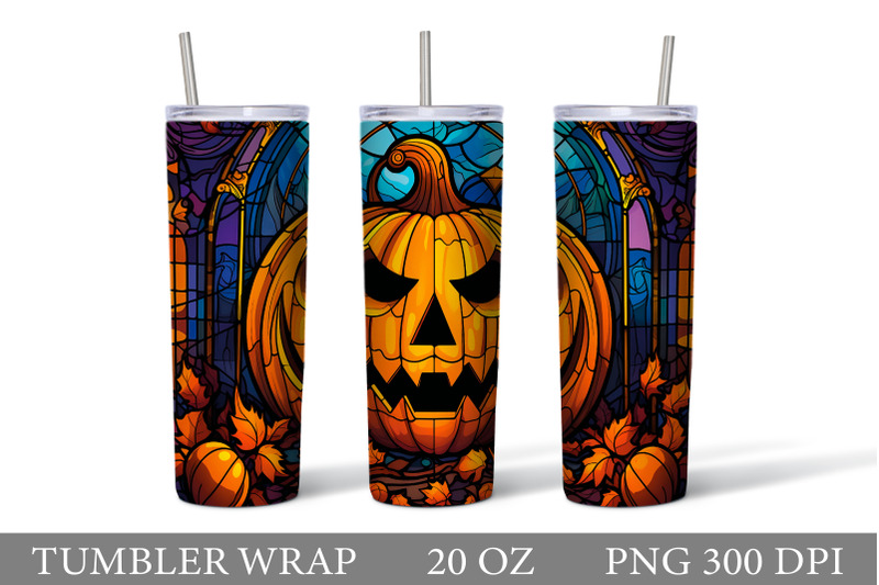 stained-glass-pumpkin-tumbler-halloween-tumbler-sublimation