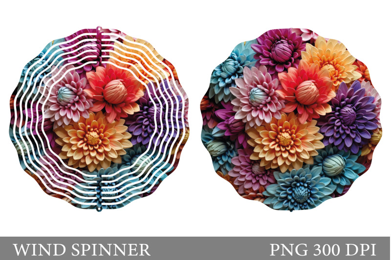 flowers-spinner-sublimation-3d-flowers-wind-spinner-design