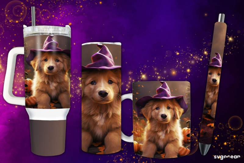 halloween-labrador-retriever-wrap-bundle-tumbler-mug-pen