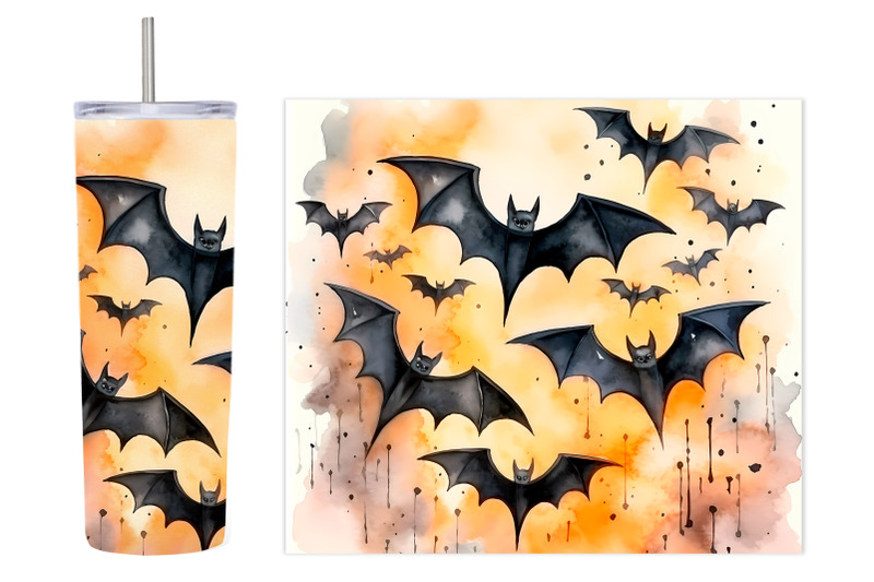 bat-watercolor-tumbler-wrap-bat-halloween-tumbler-design