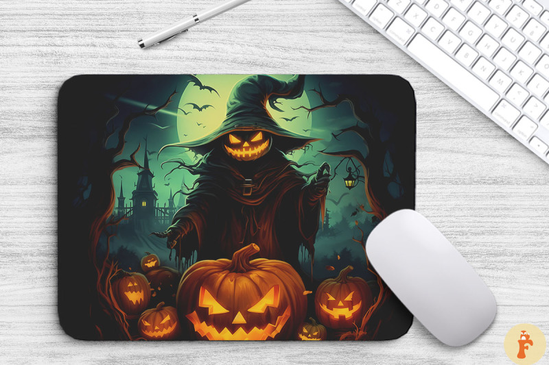 halloween-mouse-pad-with-pumpkin-ghost