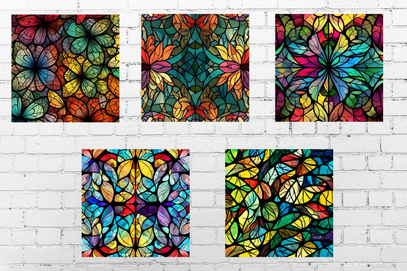 butterfly-stained-glass-png-square-coaster-sublimation