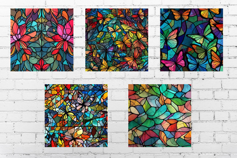 butterfly-stained-glass-png-square-coaster-sublimation