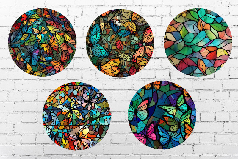 round-coasters-png-butterfly-stained-glass-sublimation