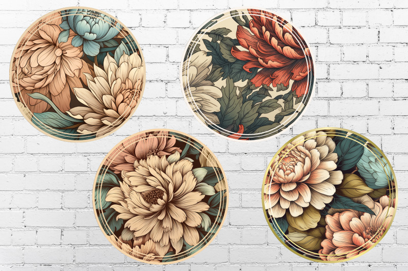 round-car-coasters-with-flowers-png-for-sublimation