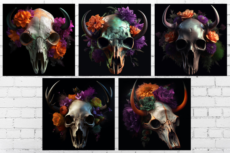 halloween-coasters-with-flowers-skull-sublimation