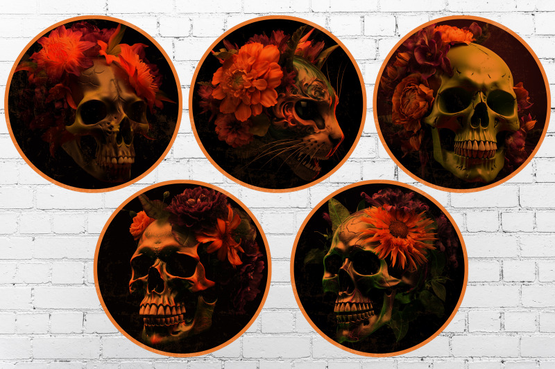 halloween-coasters-png-skull-round-sublimation