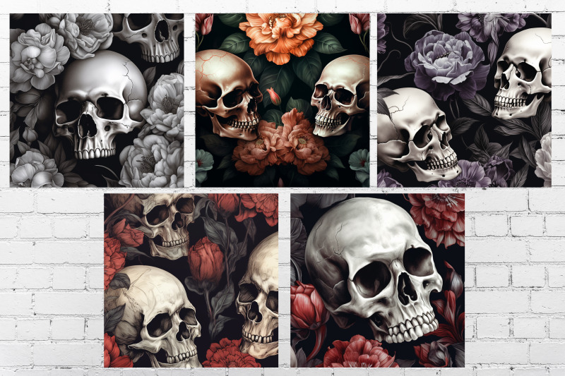 square-halloween-coaster-png-flower-skull-sublimation