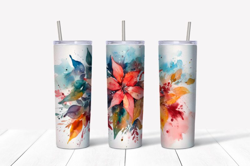 christmas-flowers-tumbler-wrap-20-oz-skinny-tumbler-png