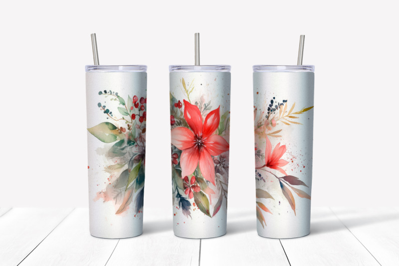 christmas-flowers-tumbler-wrap-20-oz-skinny-tumbler-png