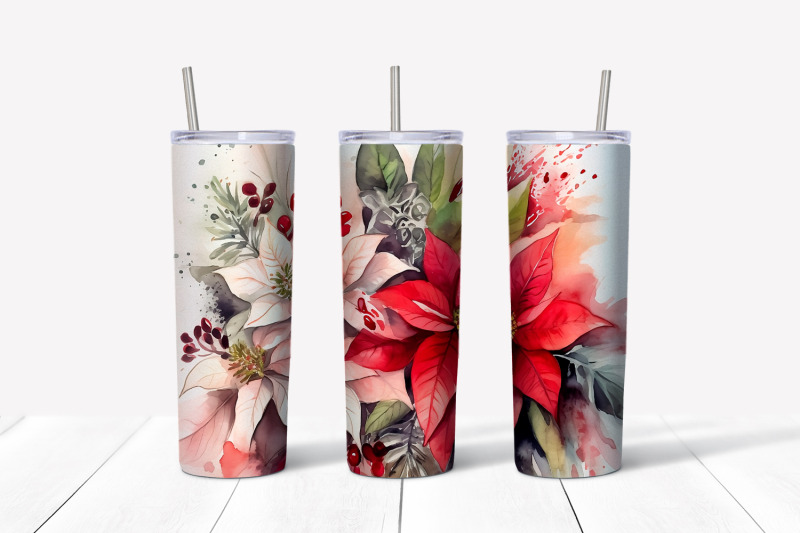 christmas-flowers-tumbler-wrap-20-oz-skinny-tumbler-png