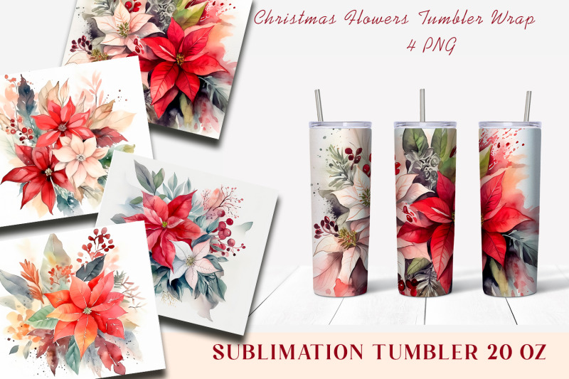 christmas-flowers-tumbler-wrap-20-oz-skinny-tumbler-png