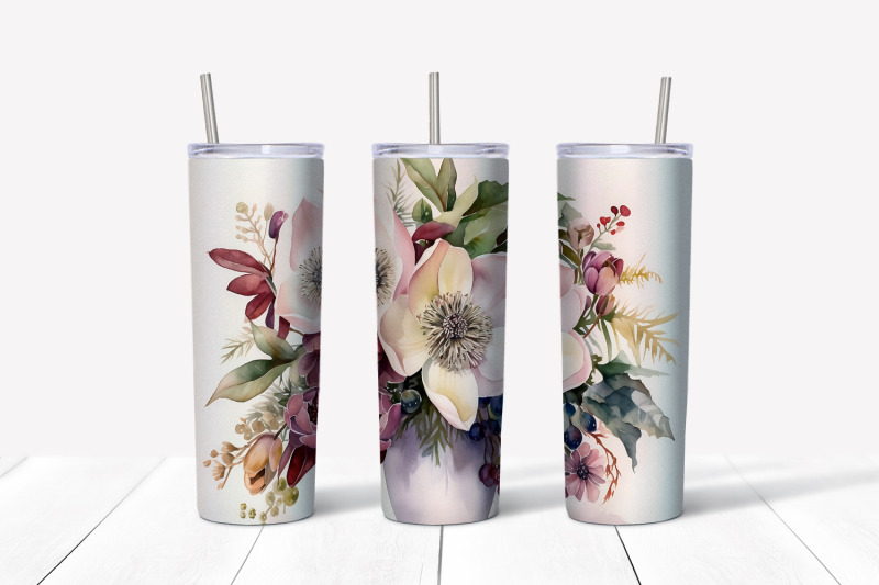 christmas-flowers-tumbler-wrap-20-oz-skinny-tumbler-png