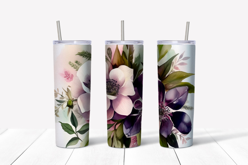 christmas-flowers-tumbler-wrap-20-oz-skinny-tumbler-png