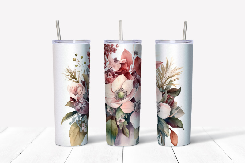 christmas-flowers-tumbler-wrap-20-oz-skinny-tumbler-png