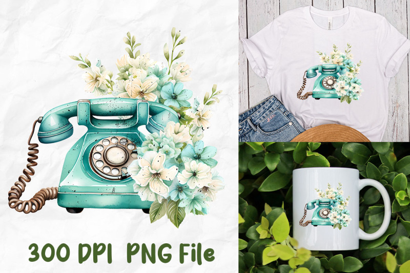 retro-vintage-telephone-wild-flowers