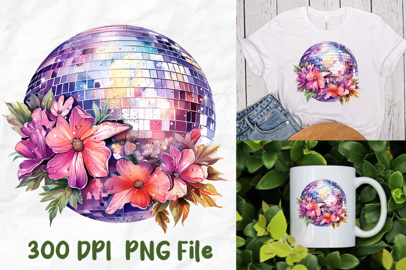 retro-pink-disco-ball-wild-flower