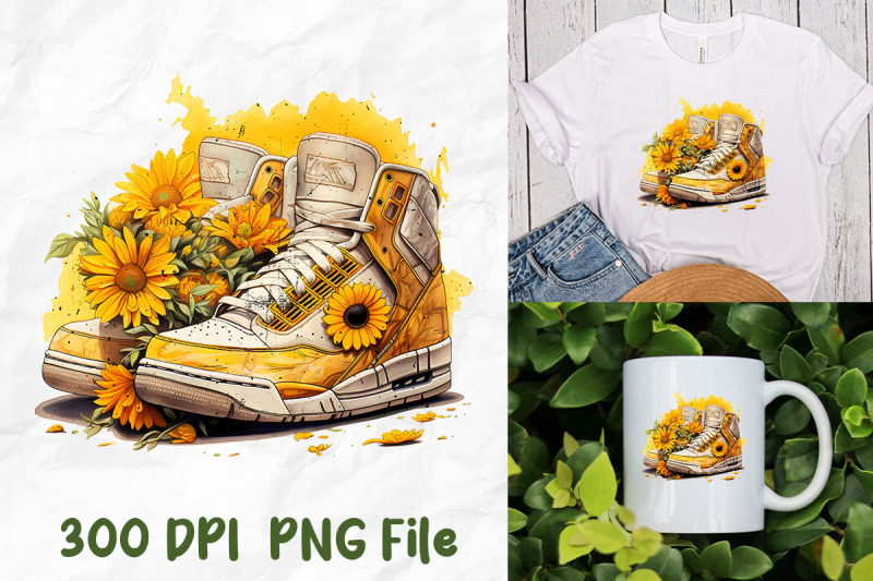 retro-sneakers-yellow-daisy-flower