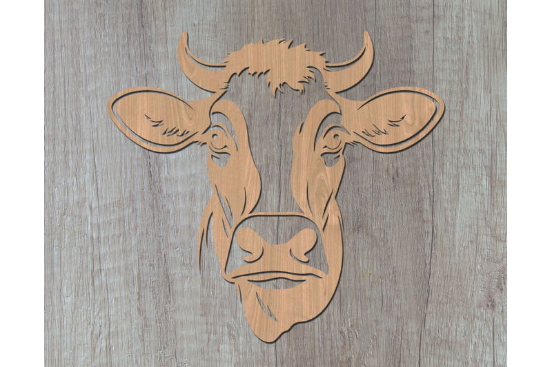 cow-laser-svg-cut-file-cow-glowforge-file-cow-dxf-cow-wall-art-svg