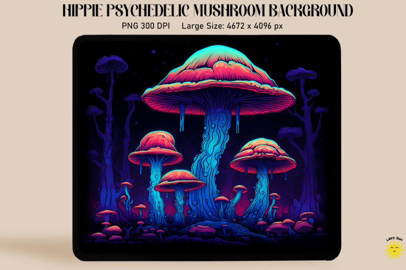 neon-psychedelic-giant-mushrooms