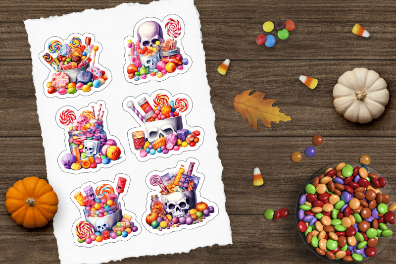 cute-cartoon-sweets-sticker-pack-halloween-sticker-png