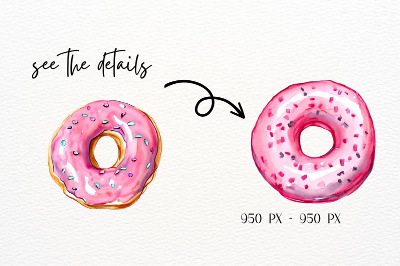 pink-watercolor-donuts-clipart-cute-handpainted-donuts