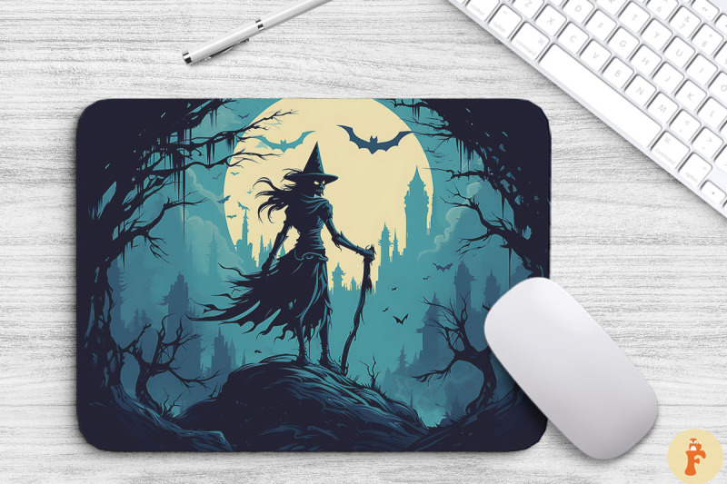 halloween-dark-witch-mouse-pad