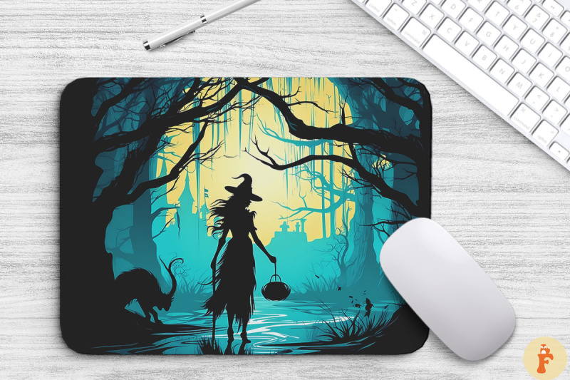 witchcraft-at-dark-forest-mouse-pad