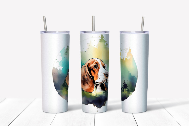 watercolor-beagle-dog-tumbler-wrap-20-oz-skinny-tumbler