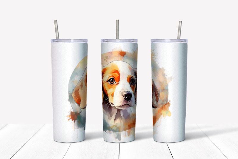 watercolor-beagle-dog-tumbler-wrap-20-oz-skinny-tumbler