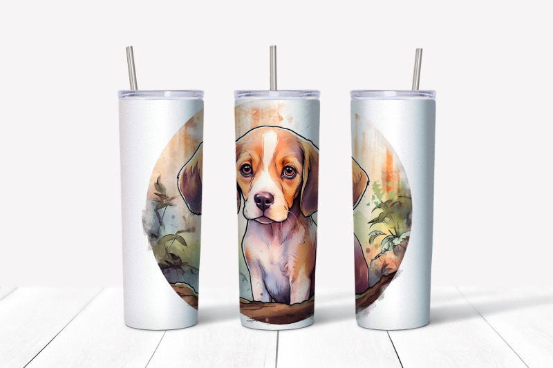 watercolor-beagle-dog-tumbler-wrap-20-oz-skinny-tumbler