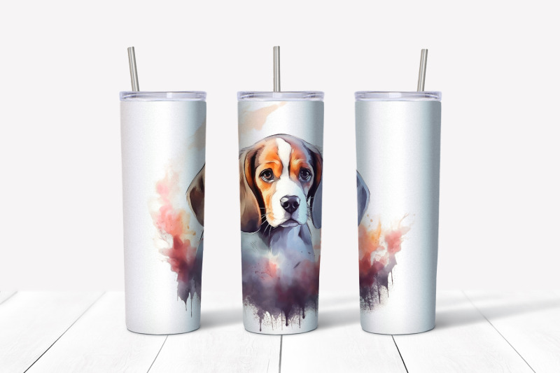 watercolor-beagle-dog-tumbler-wrap-20-oz-skinny-tumbler