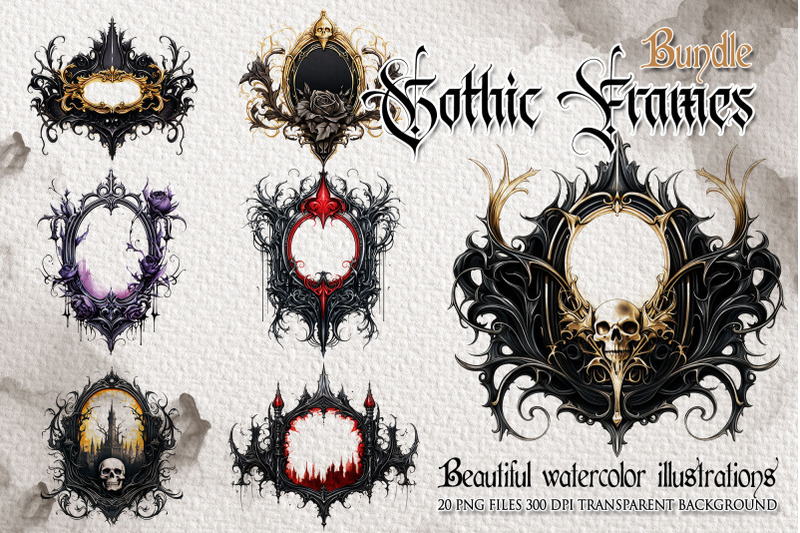 gothic-frames-clipart-gothic-dark-mirror