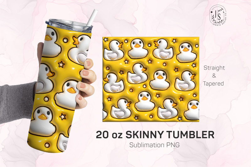 inflated-bubble-rubber-duck-tumbler-wrap-modern-3d-design