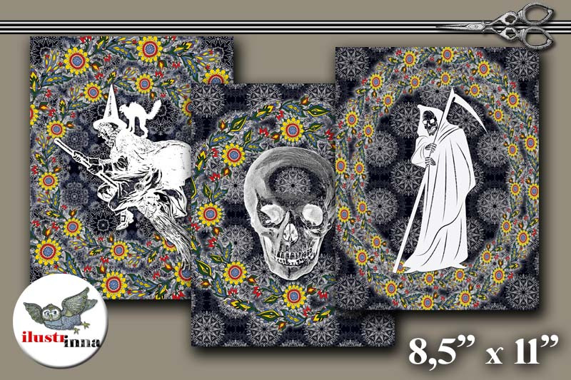 death-and-flowers-halloween-printable-paper-8-5x11-inch