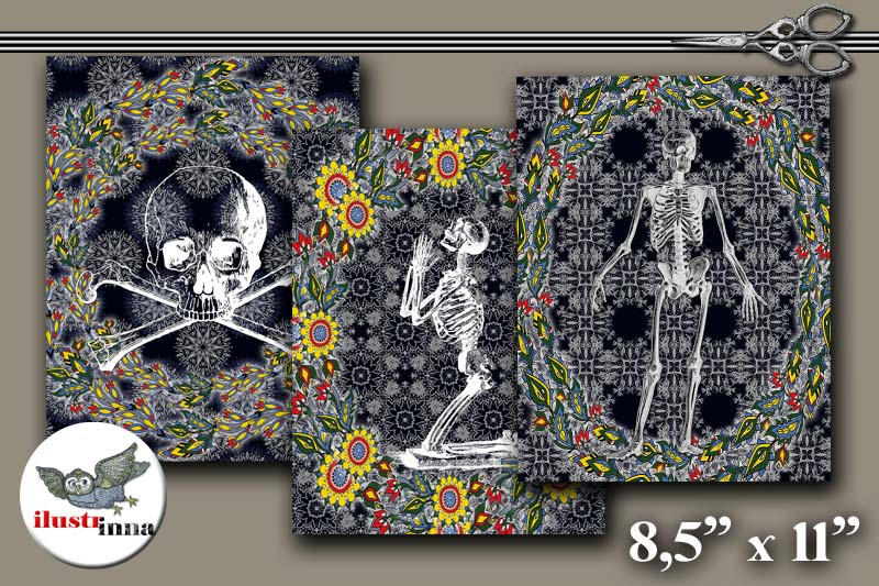 death-and-flowers-halloween-printable-paper-8-5x11-inch