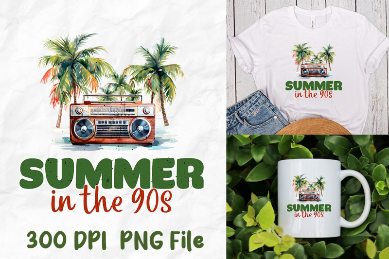 summer-in-the-90s-boombox-palm-tree