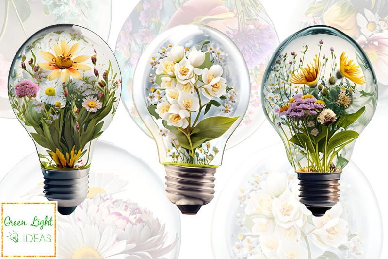spring-floral-light-bulbs-clipart-fantasy-magical-wild-flowers